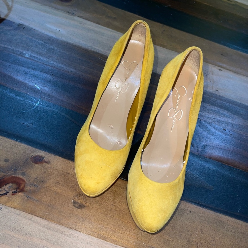 Jessica Simpson Yellow Heels